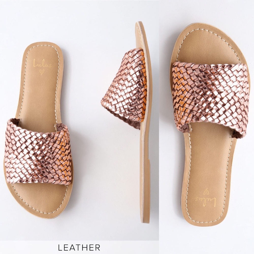 REAL Leather Slides.